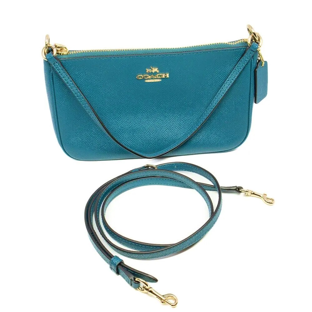 Coach Top Handle Cross Body Handbag teal